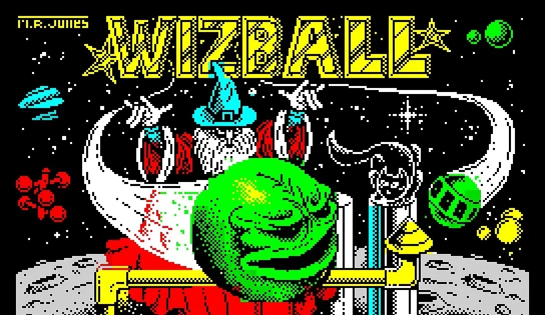 Catellite collecting coloured droplets in Wizball Enhanced Edition