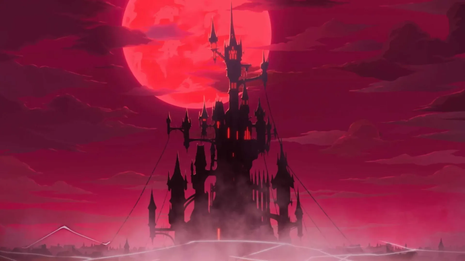 Rose kneeling before a save-point mirror in Castlevania: Belmont’s Curse