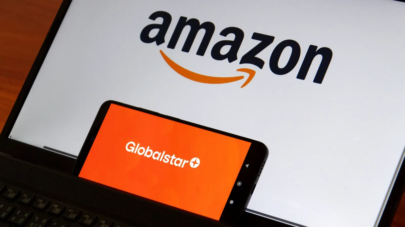 Amazon Leo and Globalstar satellite connectivity concept