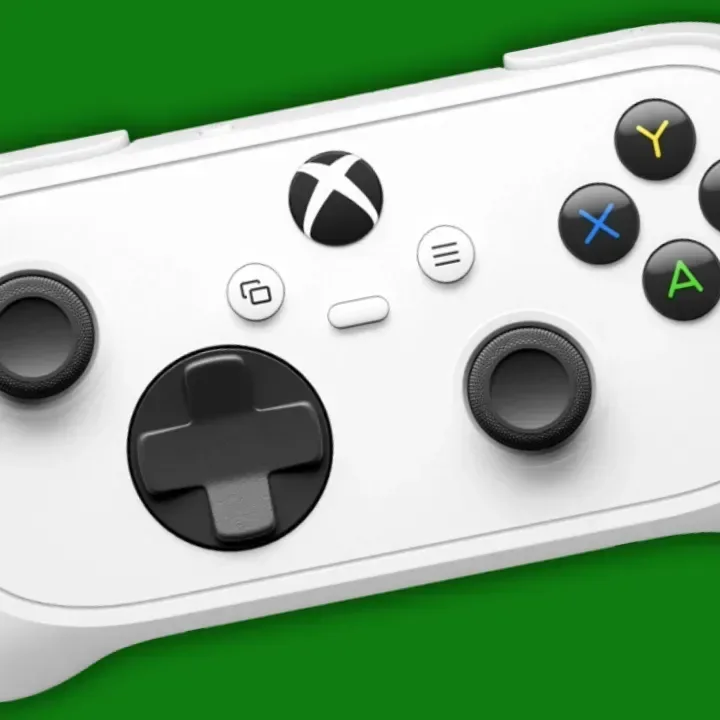 Xbox Nano Controller in its compact white-and-black design with colorful ABXY buttons