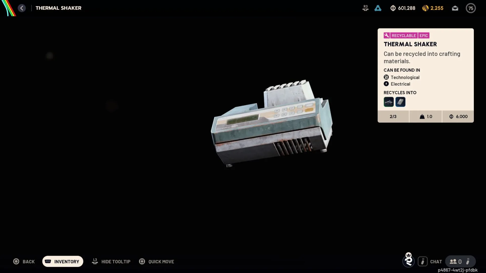 Arc Raiders player searching Technological loot containers in Pendola Pass for a Thermal Shaker