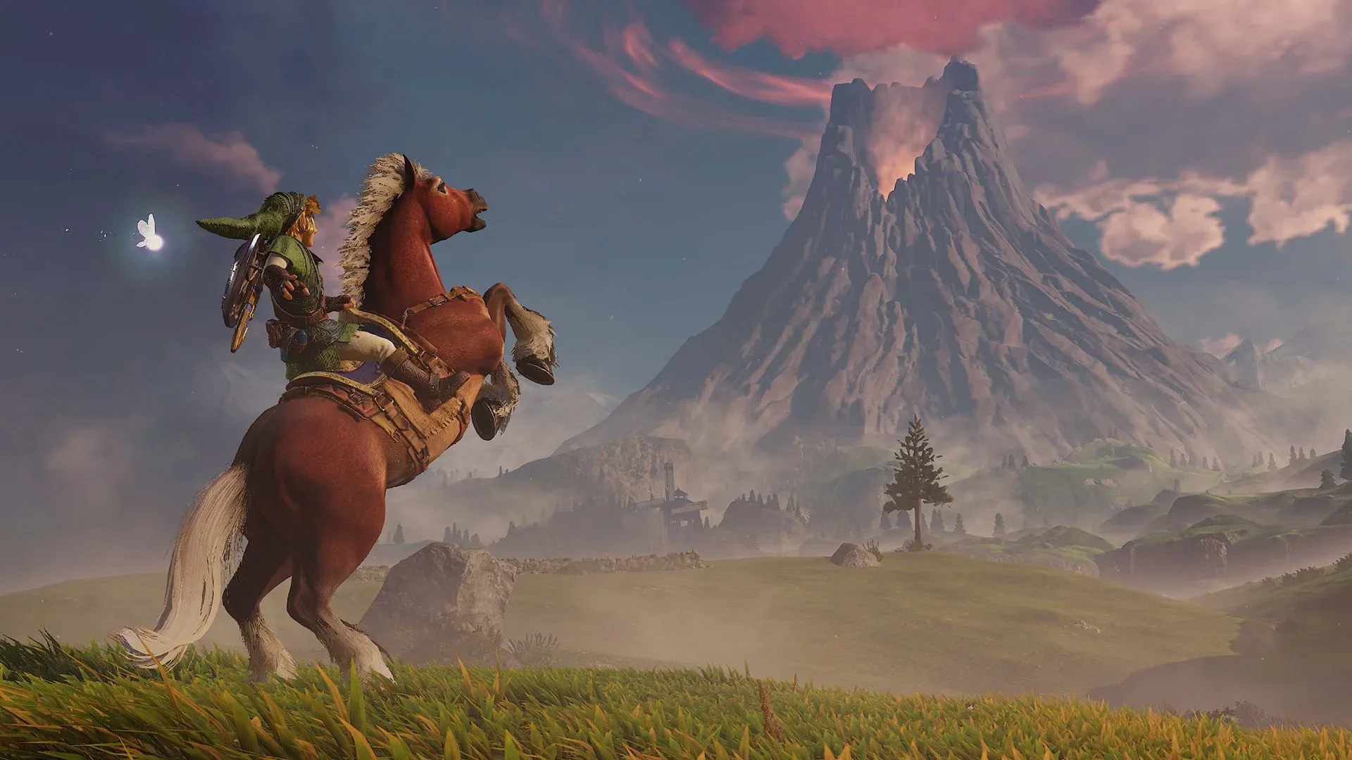 Link in the rebuilt Kokiri Forest in The Legend of Zelda: Ocarina of Time remake