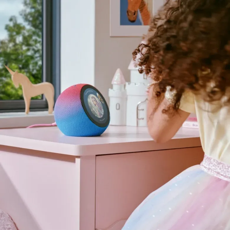 Amazon Kids Echo Time in bright kid-focused colors