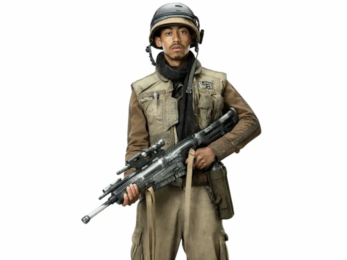 A Star Wars Rebel Alliance soldier wearing a helmet