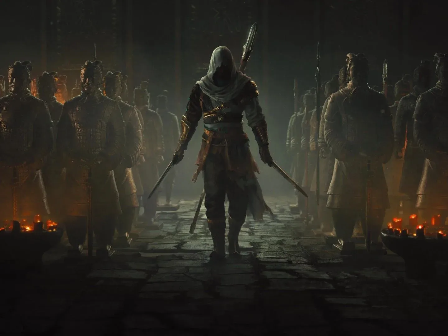 Assassin’s Creed Destiny gameplay image featuring a spinning bladed weapon