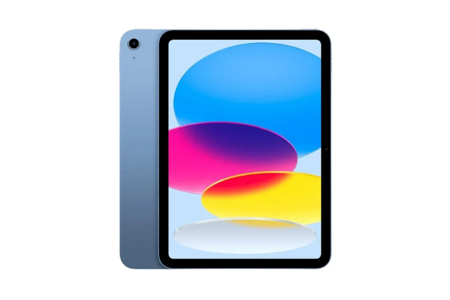 Apple 11th-generation iPad with A16 chip shown in blue, pink, silver, and yellow finishes
