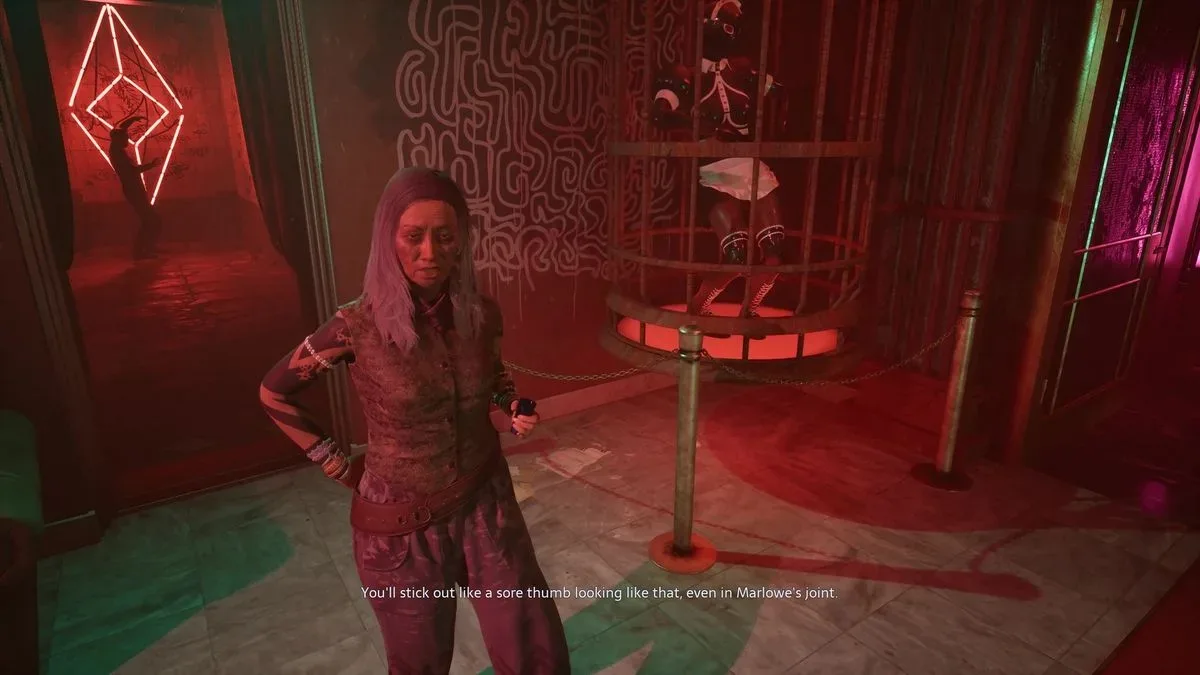 The Cenobite Chatterer stalks a corridor in the Labyrinth