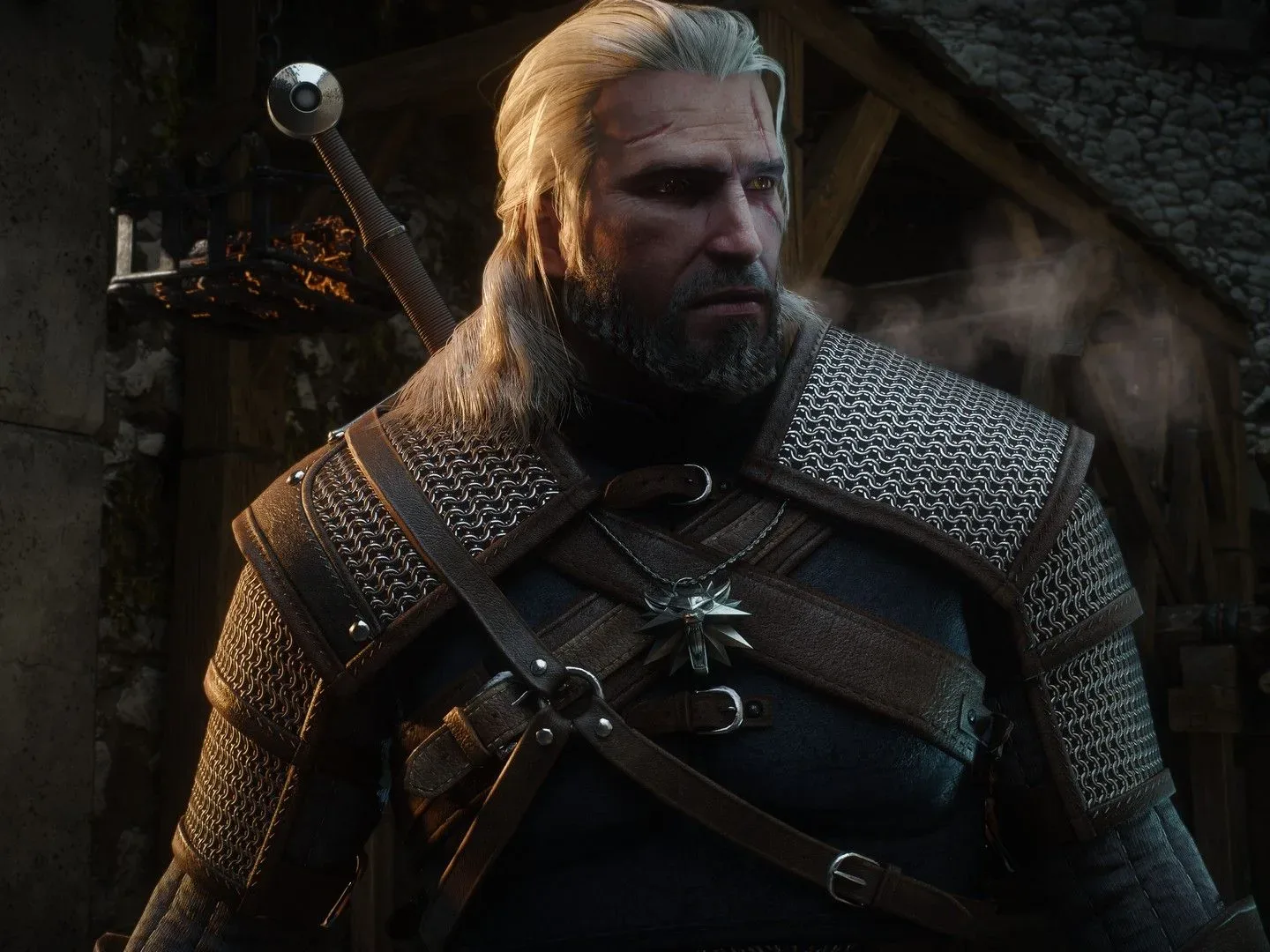 The Witcher 3 Remastered PC gameplay scene