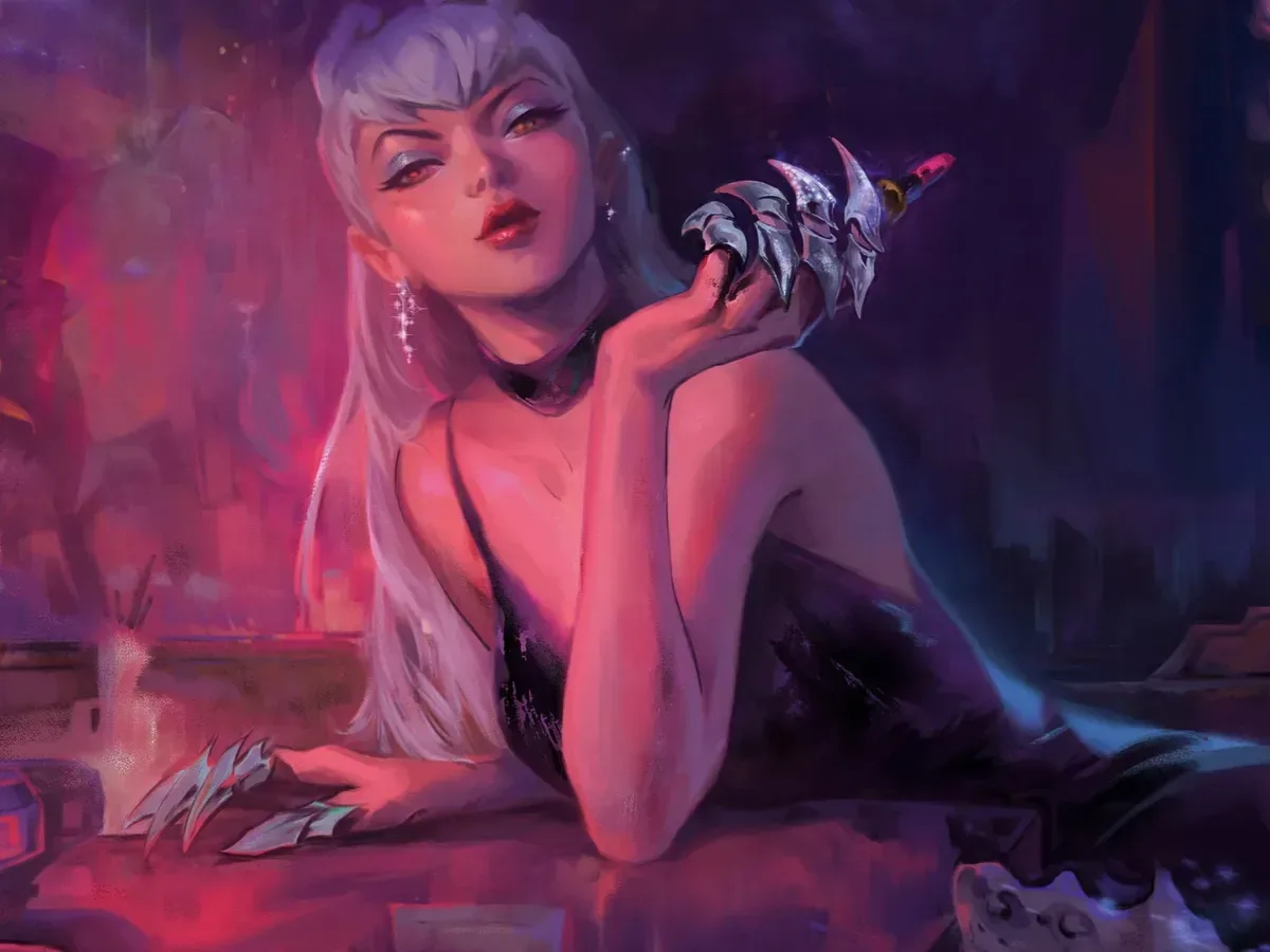 K/DA members Ahri, Akali, Evelynn and Kai'Sa in Tempo Point artwork