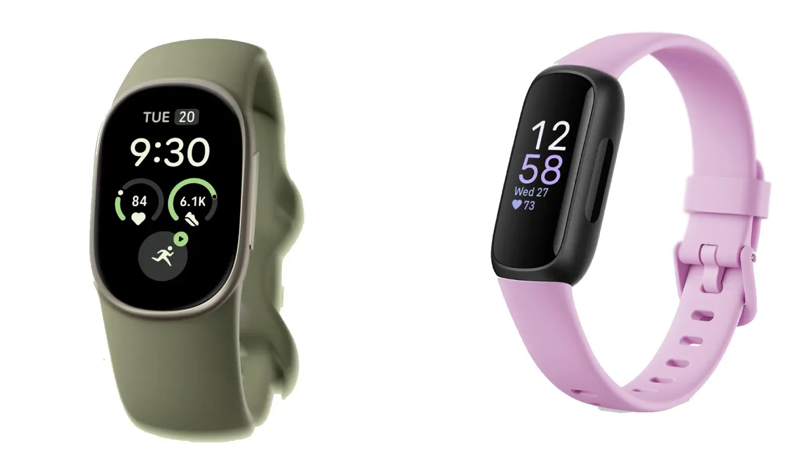 Fitbit Edge and Fitbit Inspire 3 fitness trackers compared side by side