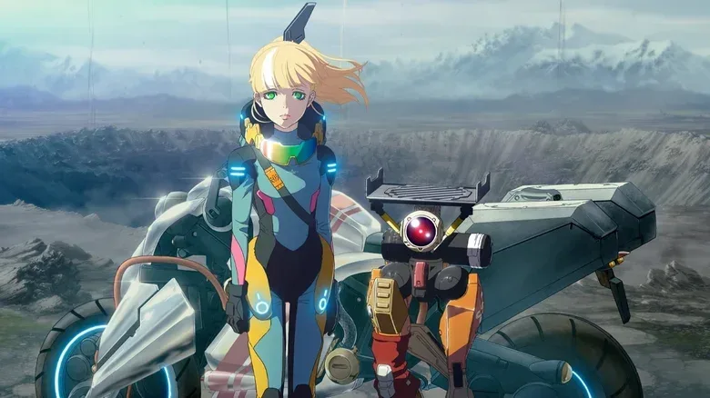 A courier carries cargo in the Death Stranding Isolations anime teaser