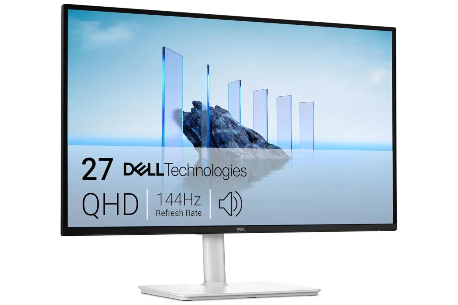 Dell 27 Plus QHD Monitor shown on a desktop setup