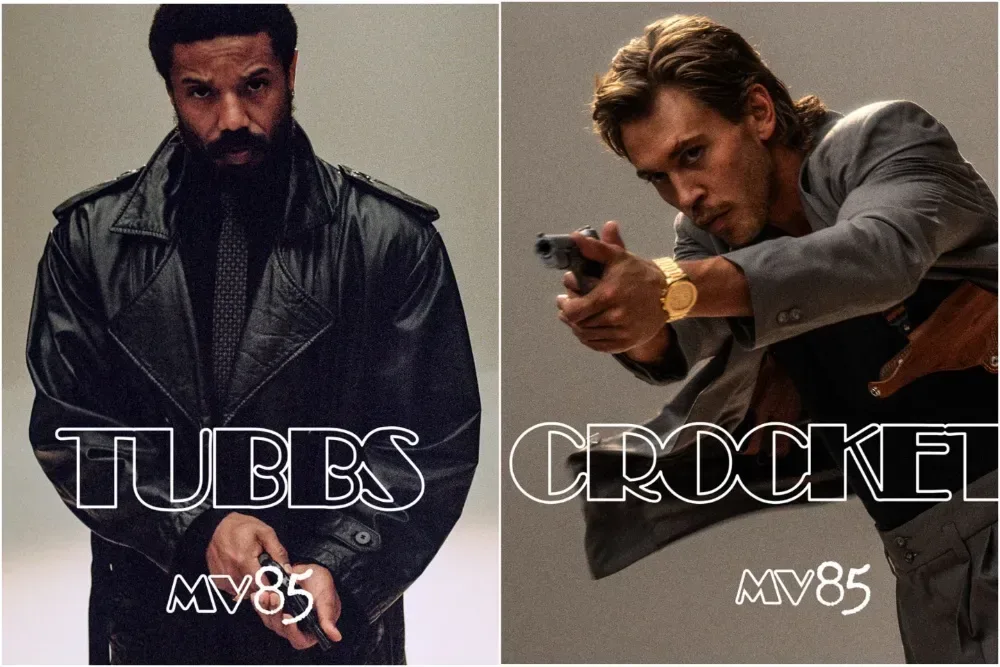 Michael B. Jordan in character as Ricardo Tubbs in Miami Vice ’85 first-look image