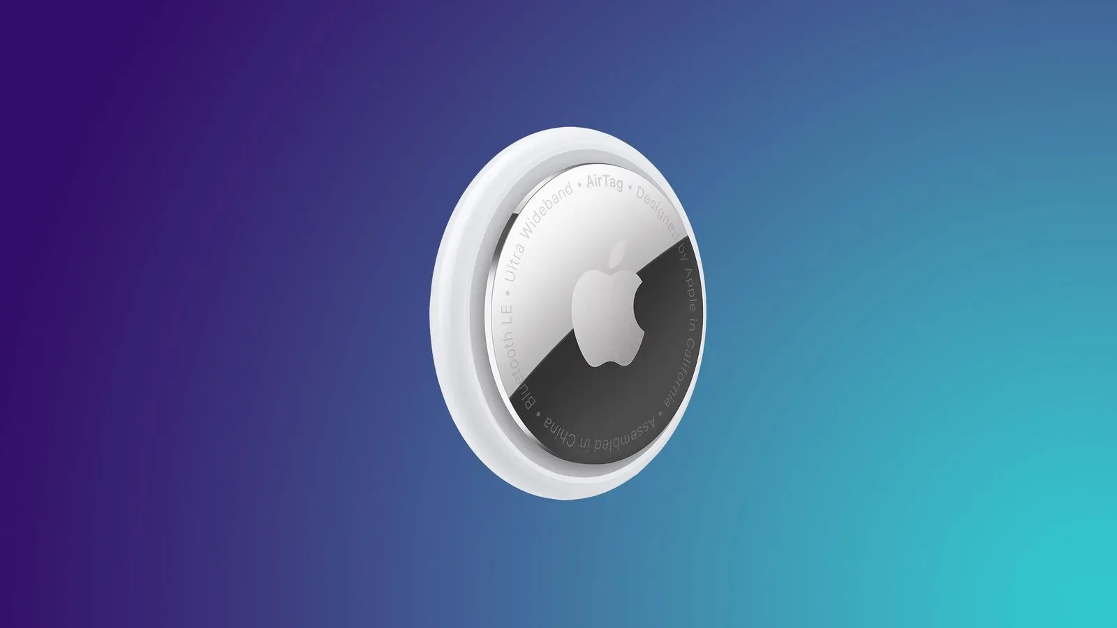 Apple AirTag 2 tracker shown as a compact item finder