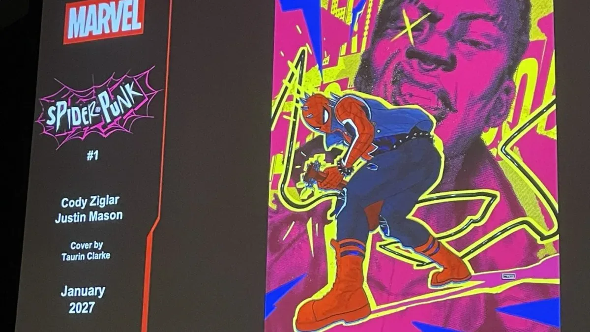 Spider-Punk comic artwork featuring Hobie Brown