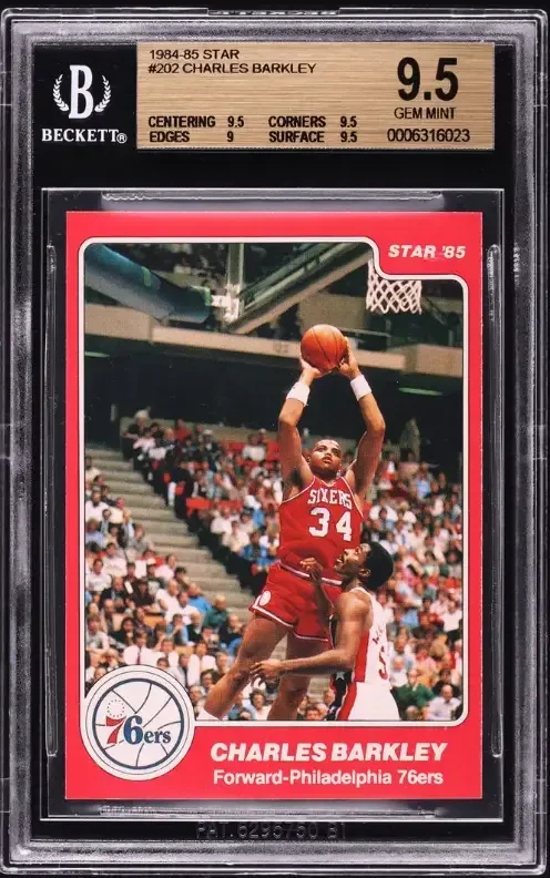 1984 Star Charles Barkley #202 graded basketball card