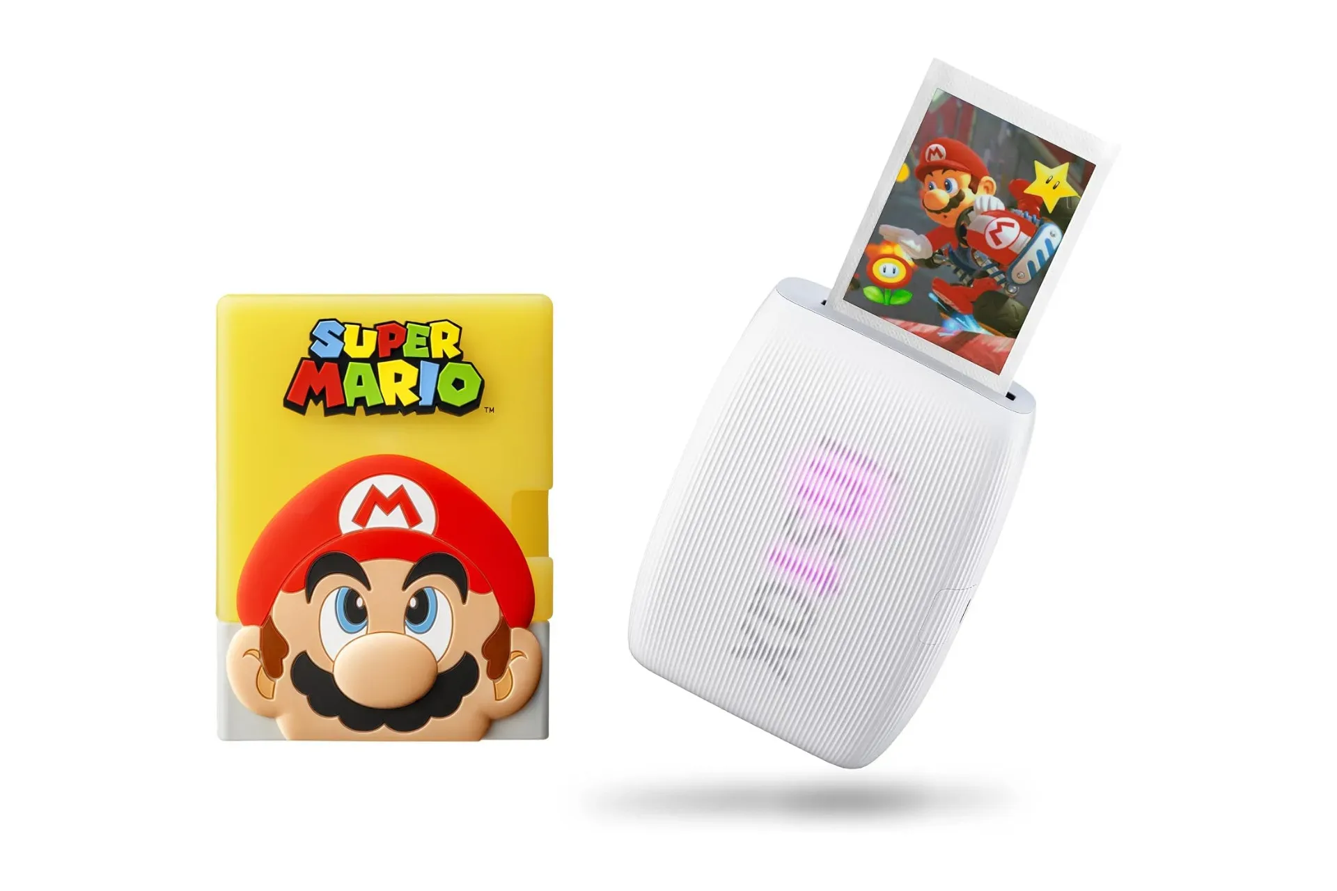 Fujifilm Instax Mini Link 3 Super Mario bundle with ? Block silicone case