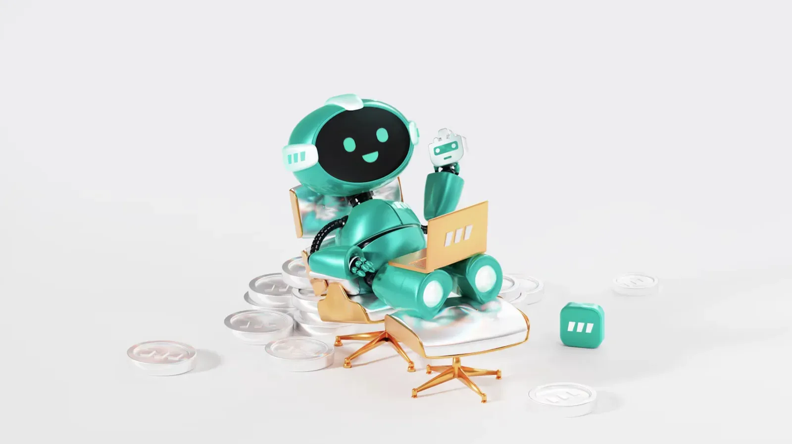 Illustration of an AI assistant blocked from accessing an online banking account