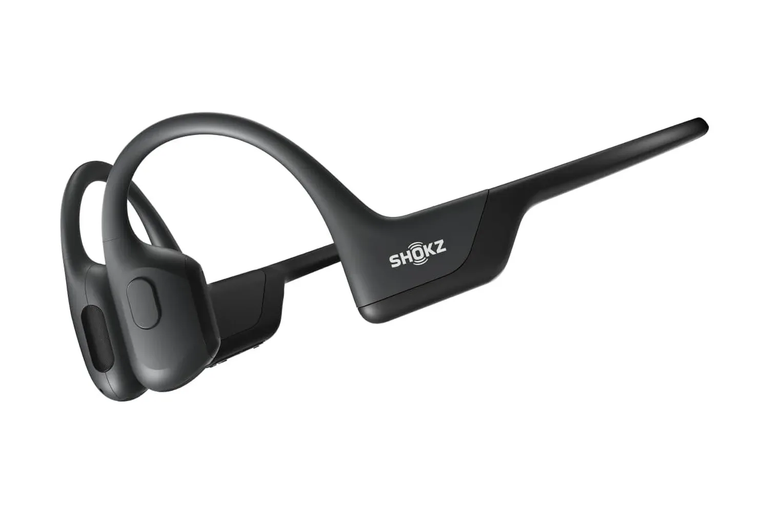 Shokz OpenRun Pro open-ear bone-conduction headphones with titanium neckband