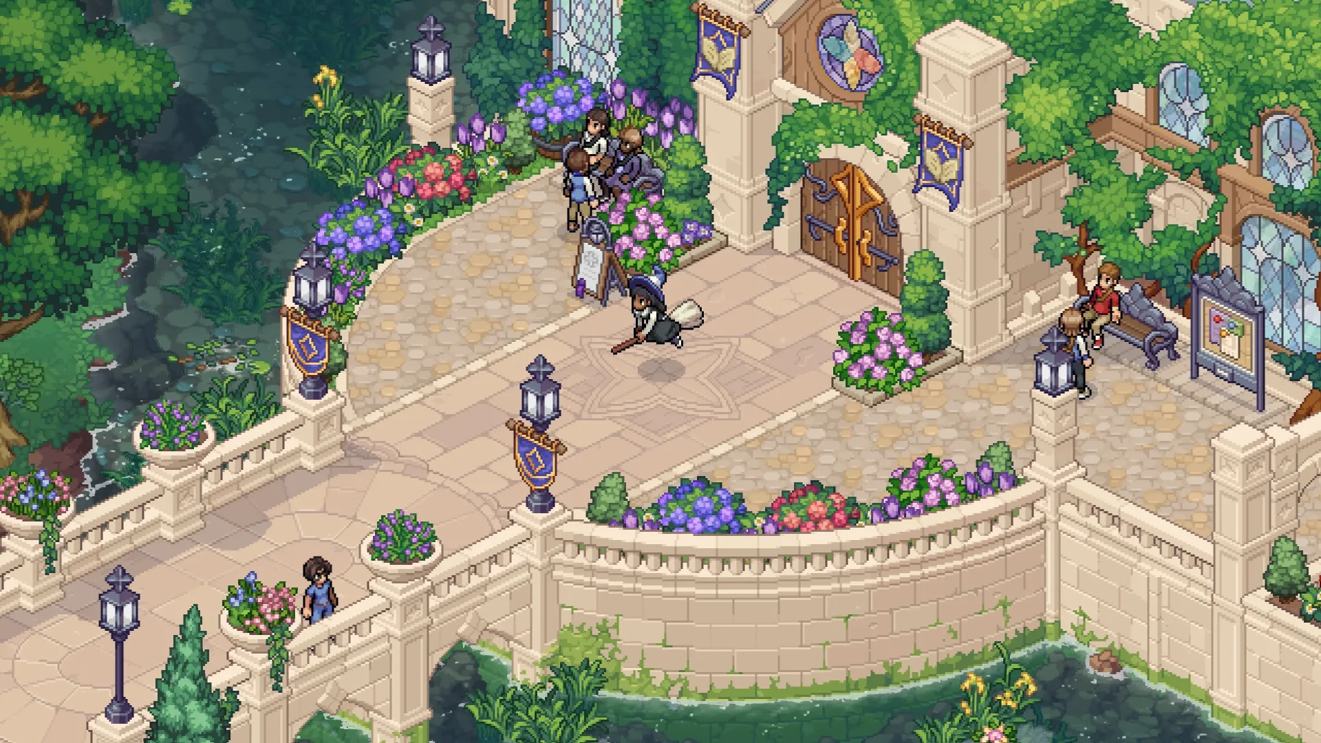 Witchbrook key art featuring the magical life-sim set in Mossport