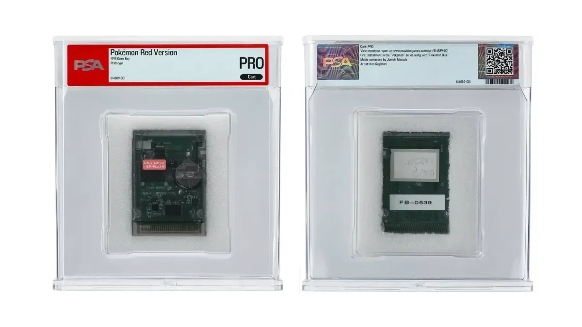 Pokémon Red development cartridge with DMB-MBC-16M-FLASH label