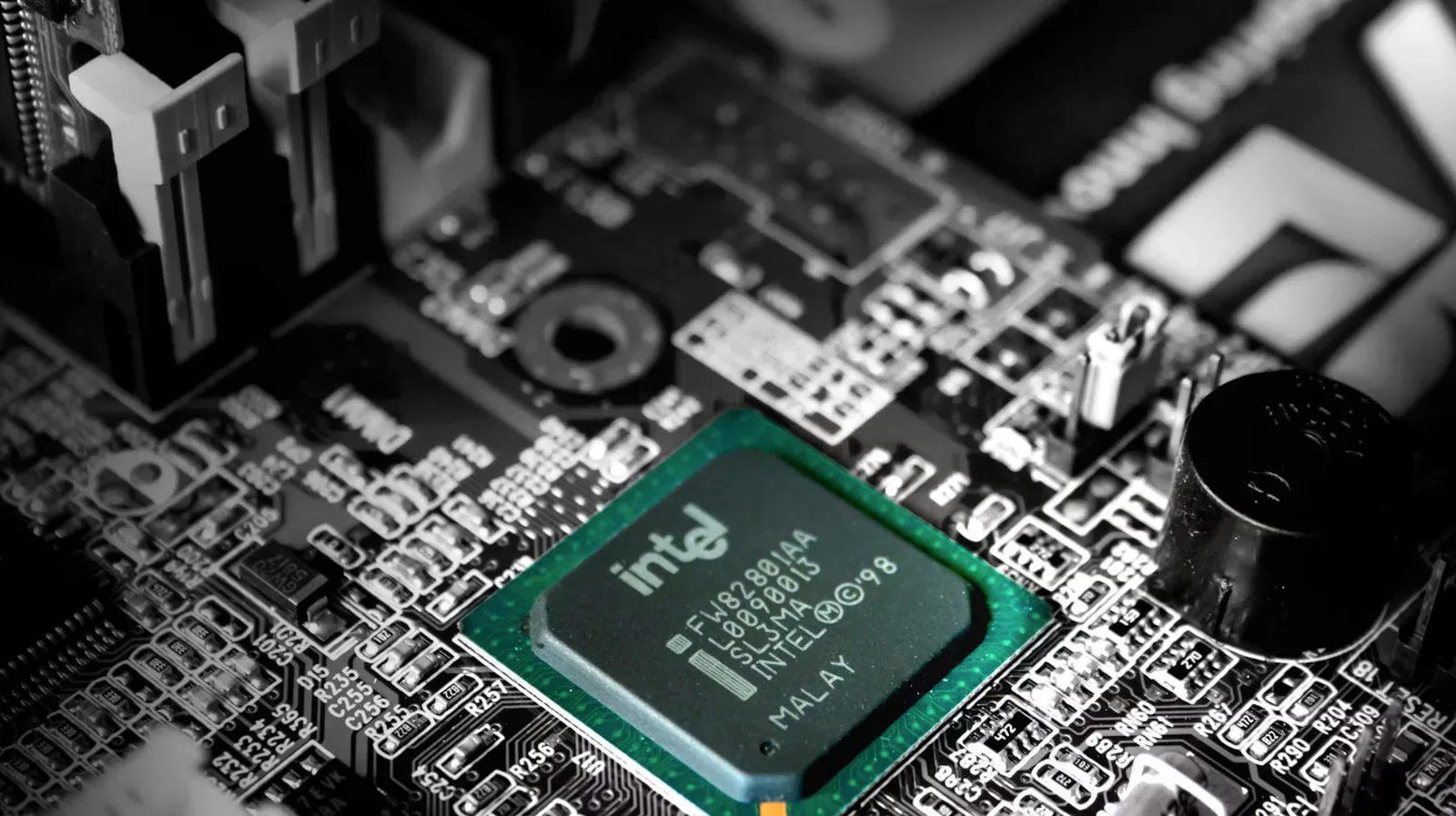 Intel LGA 1700 processor installed in a compatible desktop motherboard
