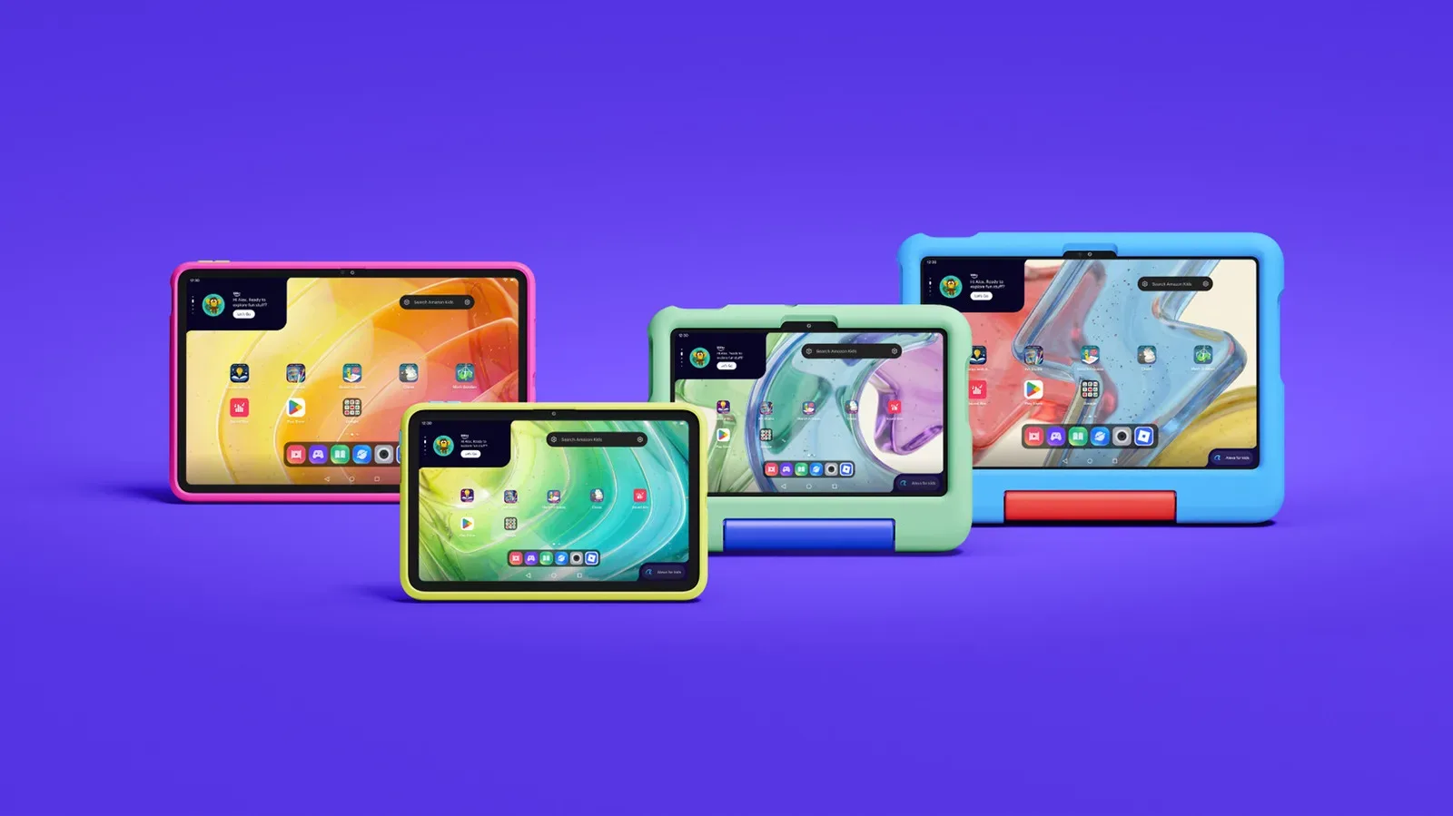 Amazon Kids Tablet in a colorful child-focused protective case