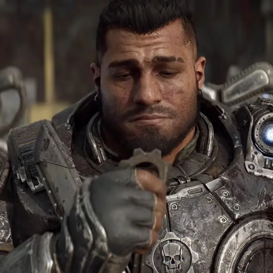 A Gears of War: E-Day close-range Versus encounter highlighting the Gnasher shotgun