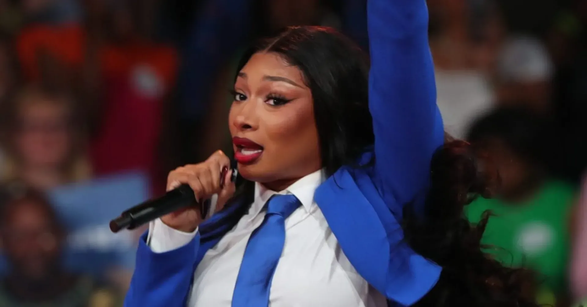 Megan Thee Stallion, Michelle Obama and La La Anthony photographed during a West Hollywood dinner outing