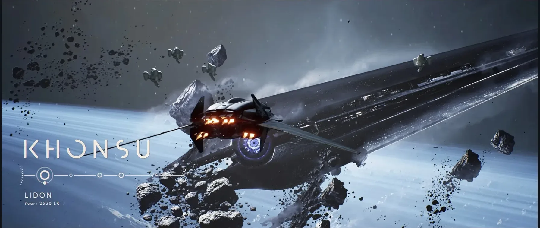 Jun Aslan and companions on an orbital platform in Exodus