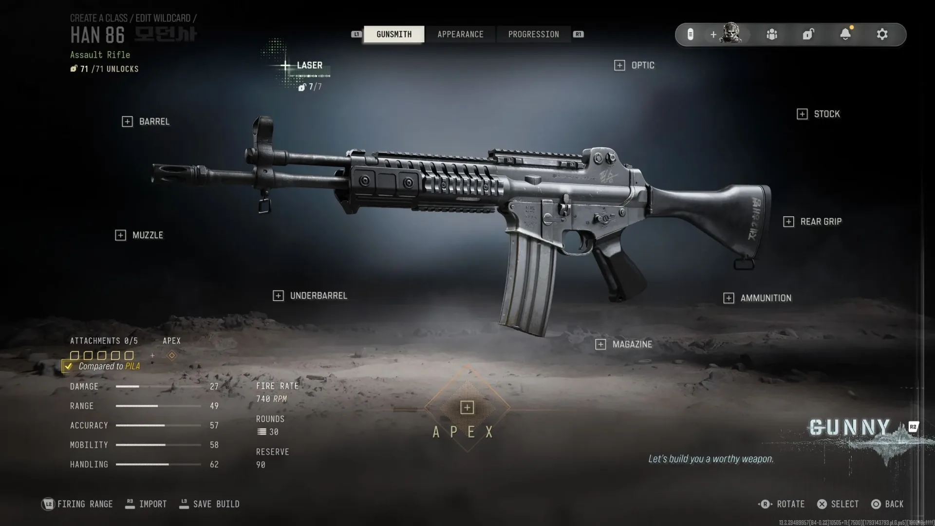 MW4 Han 86 run-and-gun loadout with Silenced 413mm barrel and 60-Round Drum