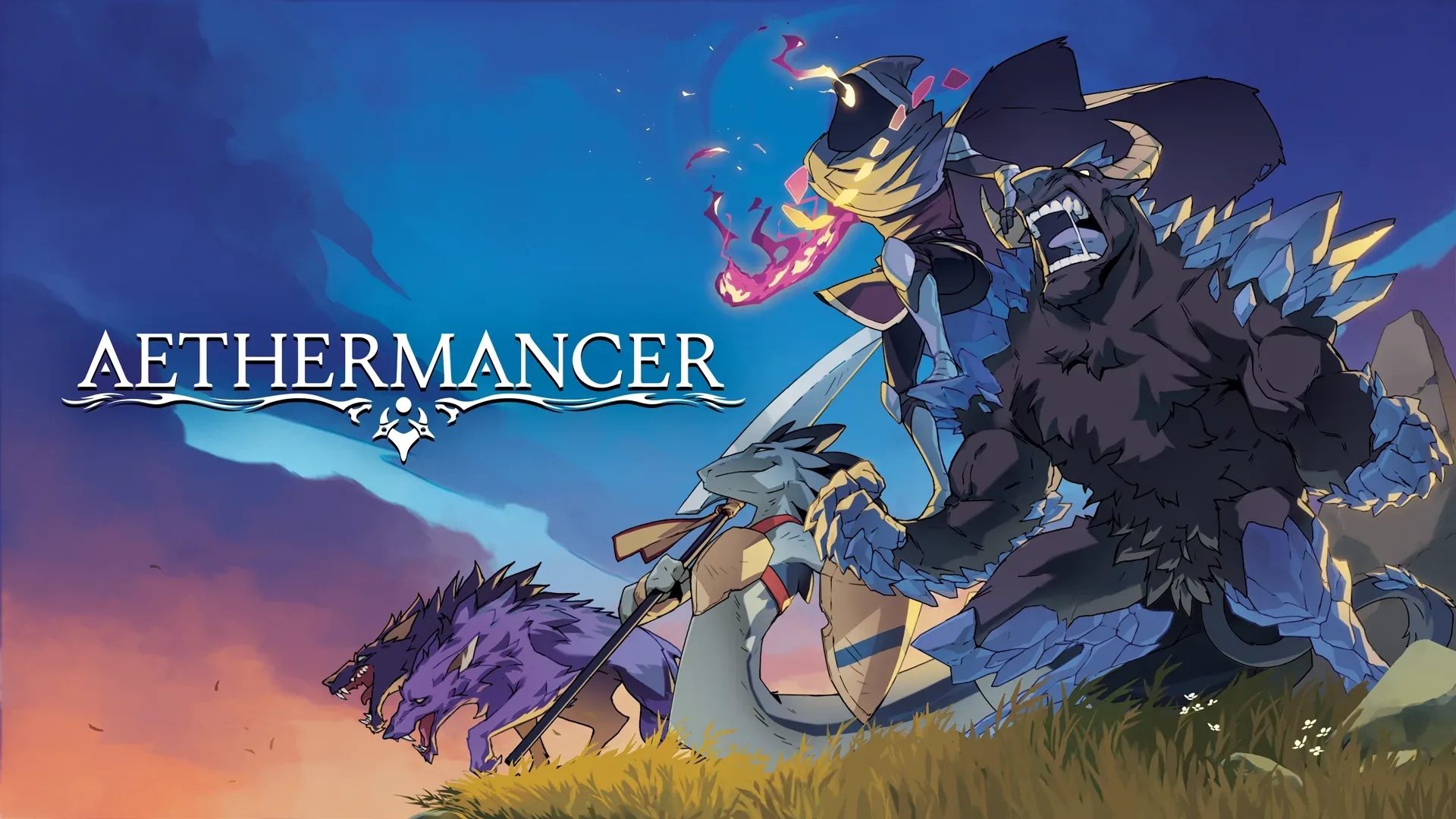 Aethermancer Maverick’s Compendium update artwork featuring the Aether Maverick and newly added monsters