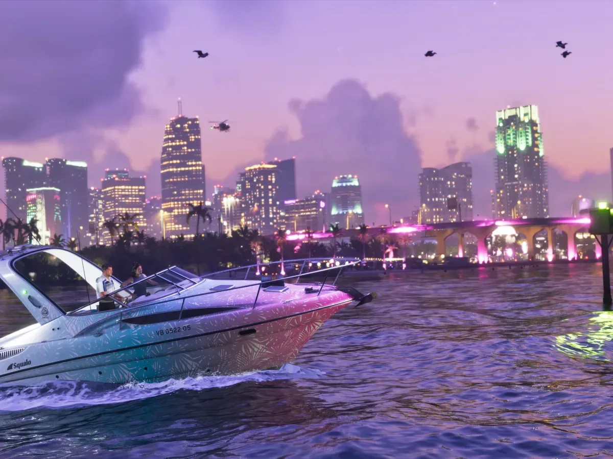 GTA 6 advertising displayed on the Hard Rock Stadium jumbotron