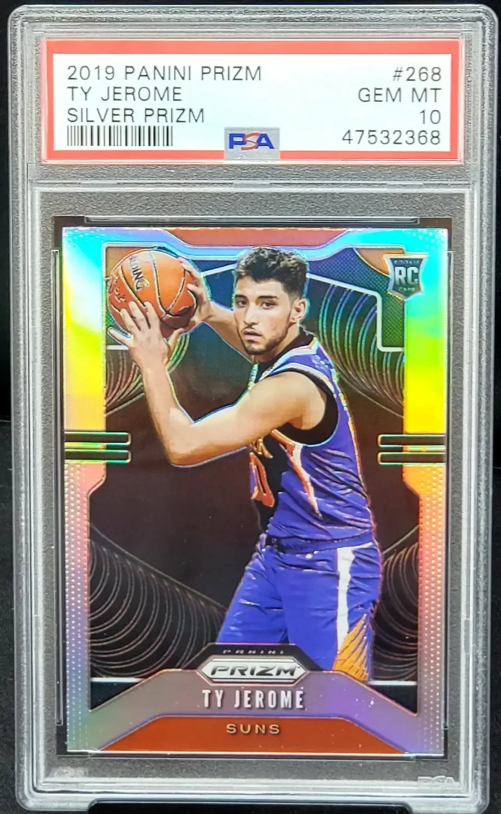 Ty Jerome 2019 Panini Prizm Rookie Silver Prizm #268 PSA 10 card