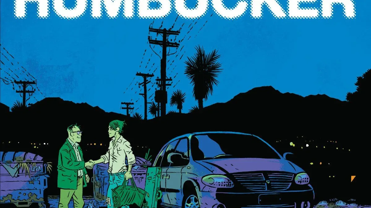 Humbucker graphic novel cover art featuring the New York music-scene crime thriller