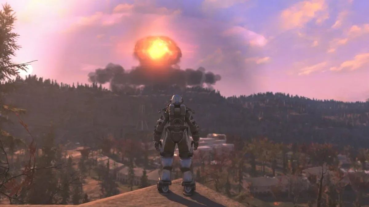 A browser-based Fallout-inspired AI game prototype shown on a computer display