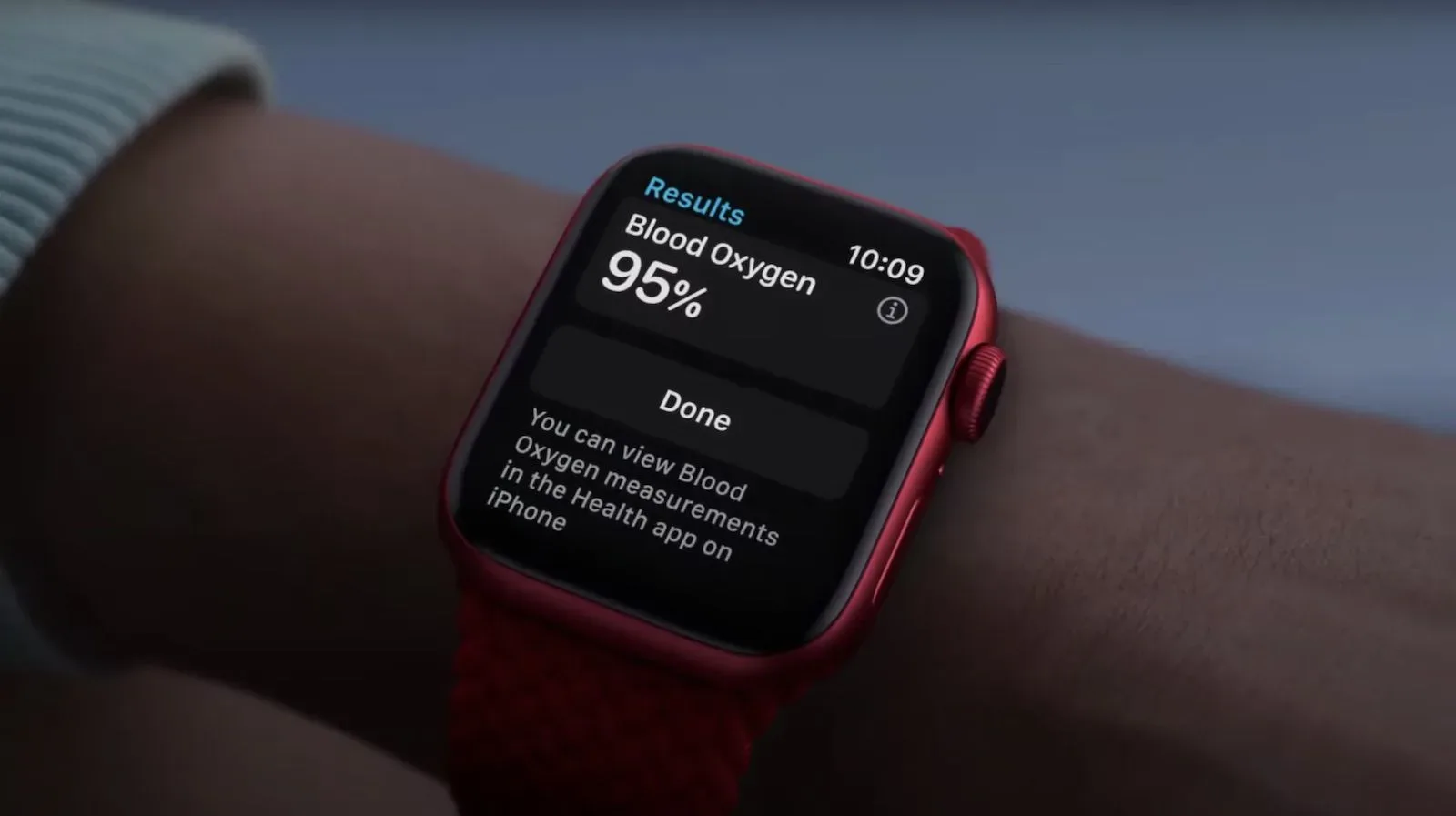 Apple Watch shown alongside a patent-case legal document