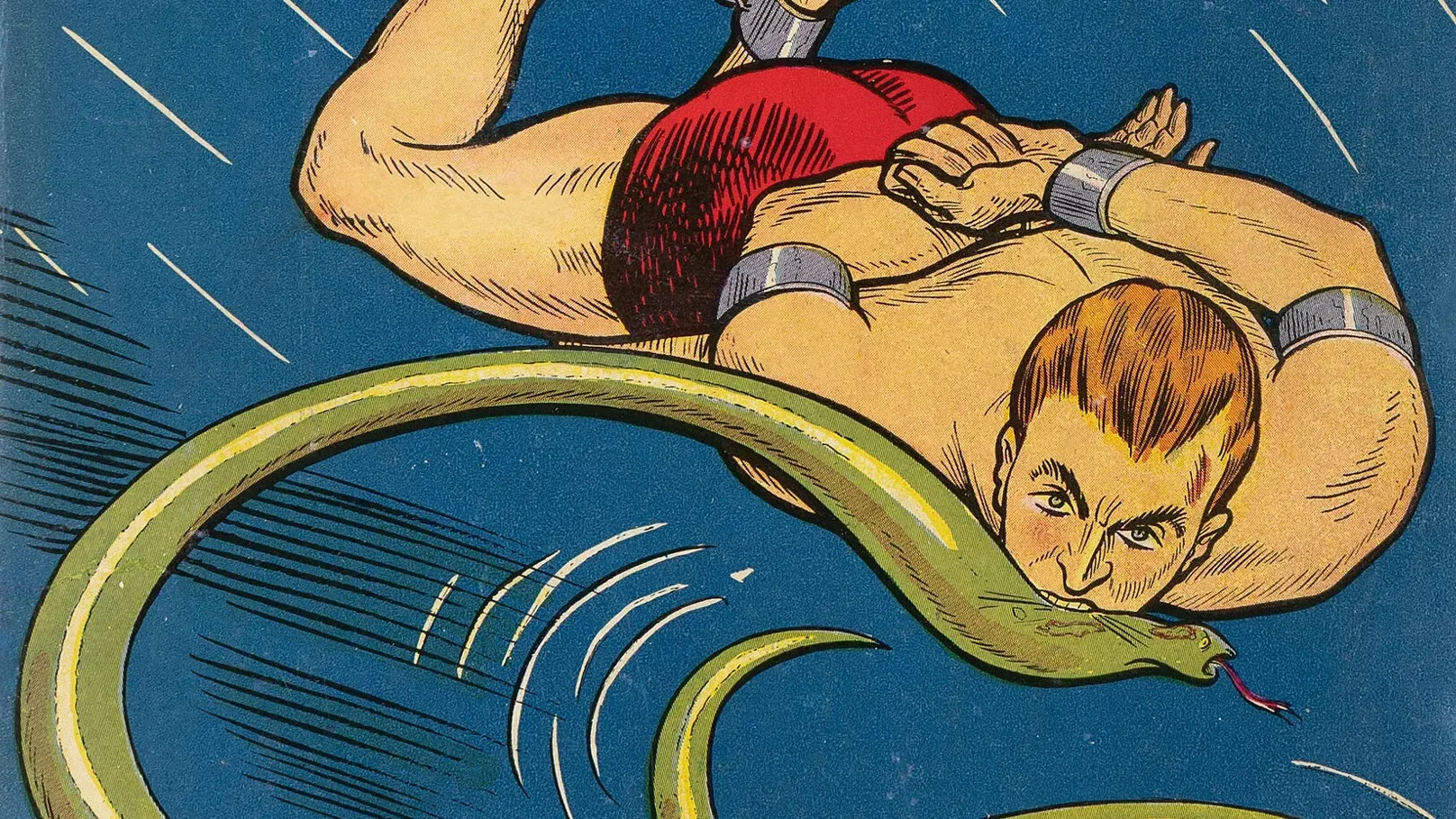 Amazing-Man Comics #5, the 1939 debut issue for Bill Everett’s Amazing Man