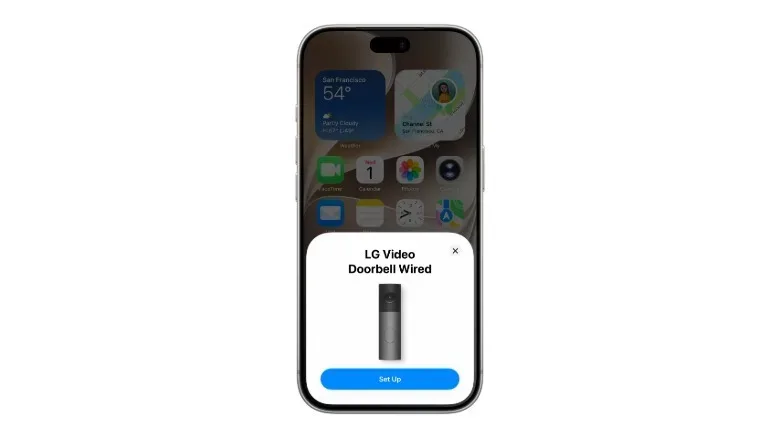 An iPhone showing the