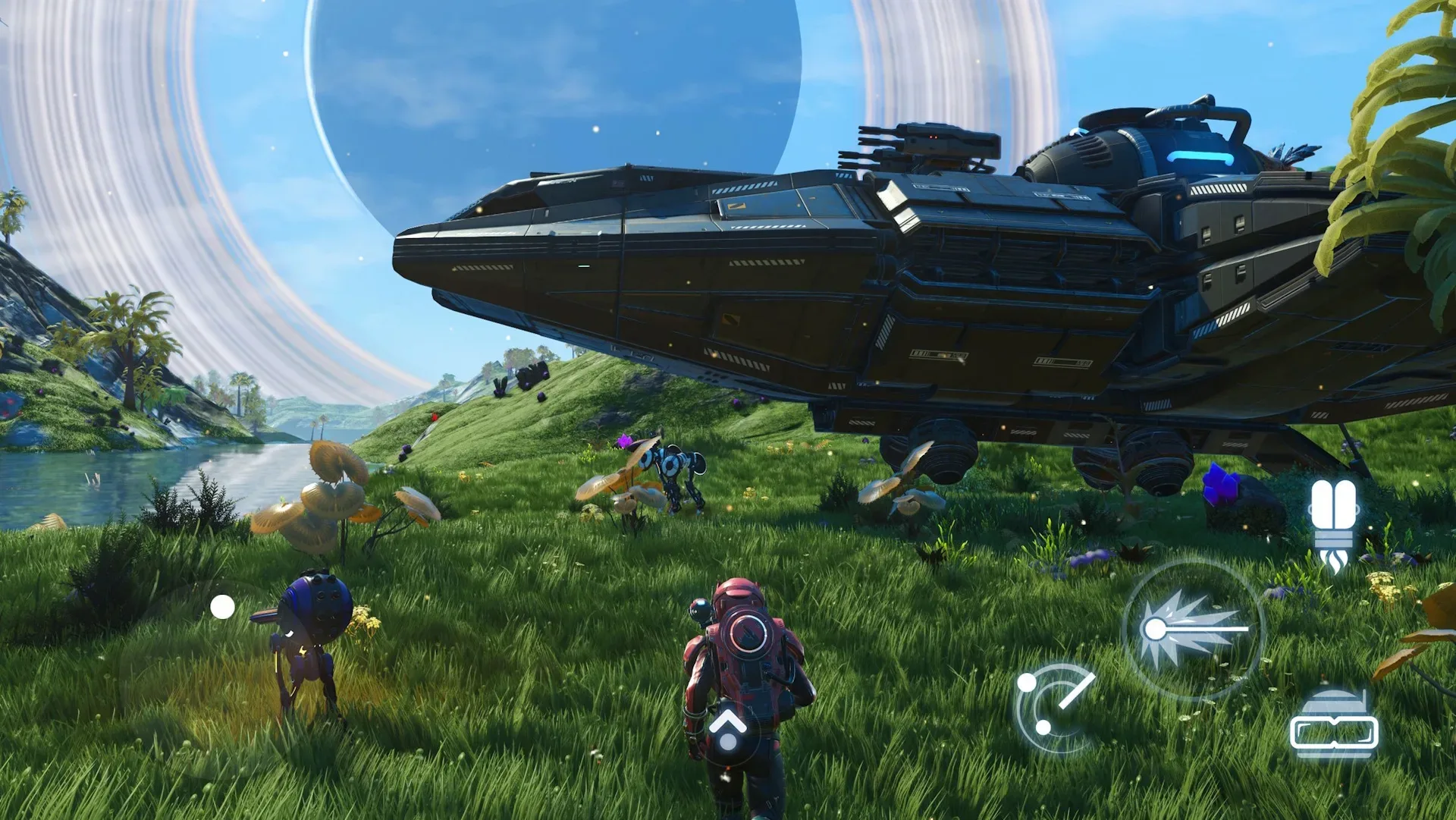No Man’s Sky space exploration scene on an iPhone and iPad