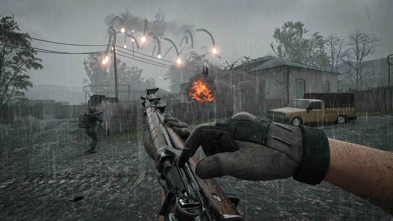 Wardogs Season 2 rain conditions with thunder and fogged windows