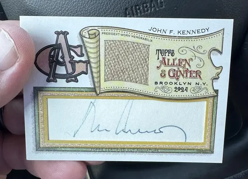 Promotional image of the Abraham Lincoln one-of-one cut autograph card in 2026 Topps Allen & Ginter
