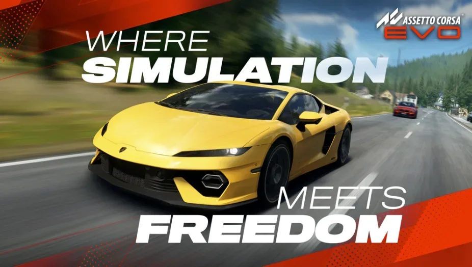 Assetto Corsa EVO Free Roam driving scene on roads around the Nürburgring
