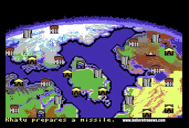 Nuclear Party turn-based strategy game for Commodore 64