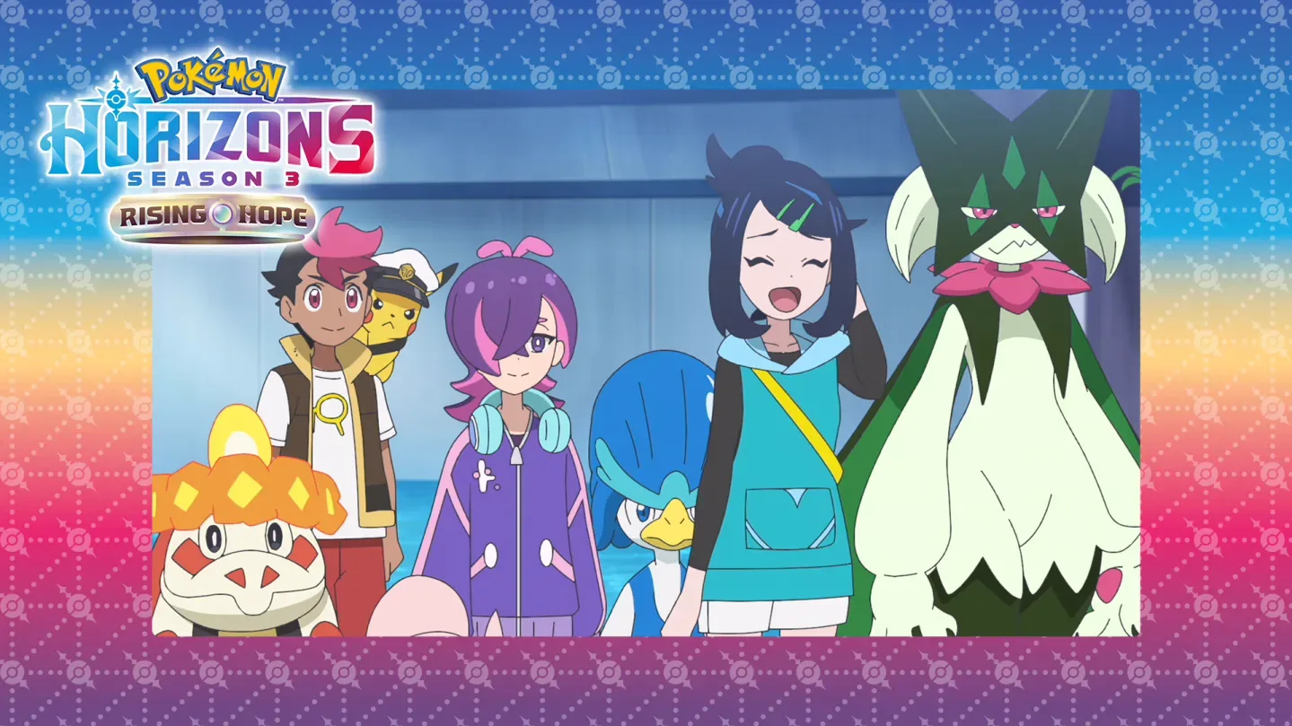 Liko and Roy continue their Pokémon Horizons adventure aboard the Brave Olivine