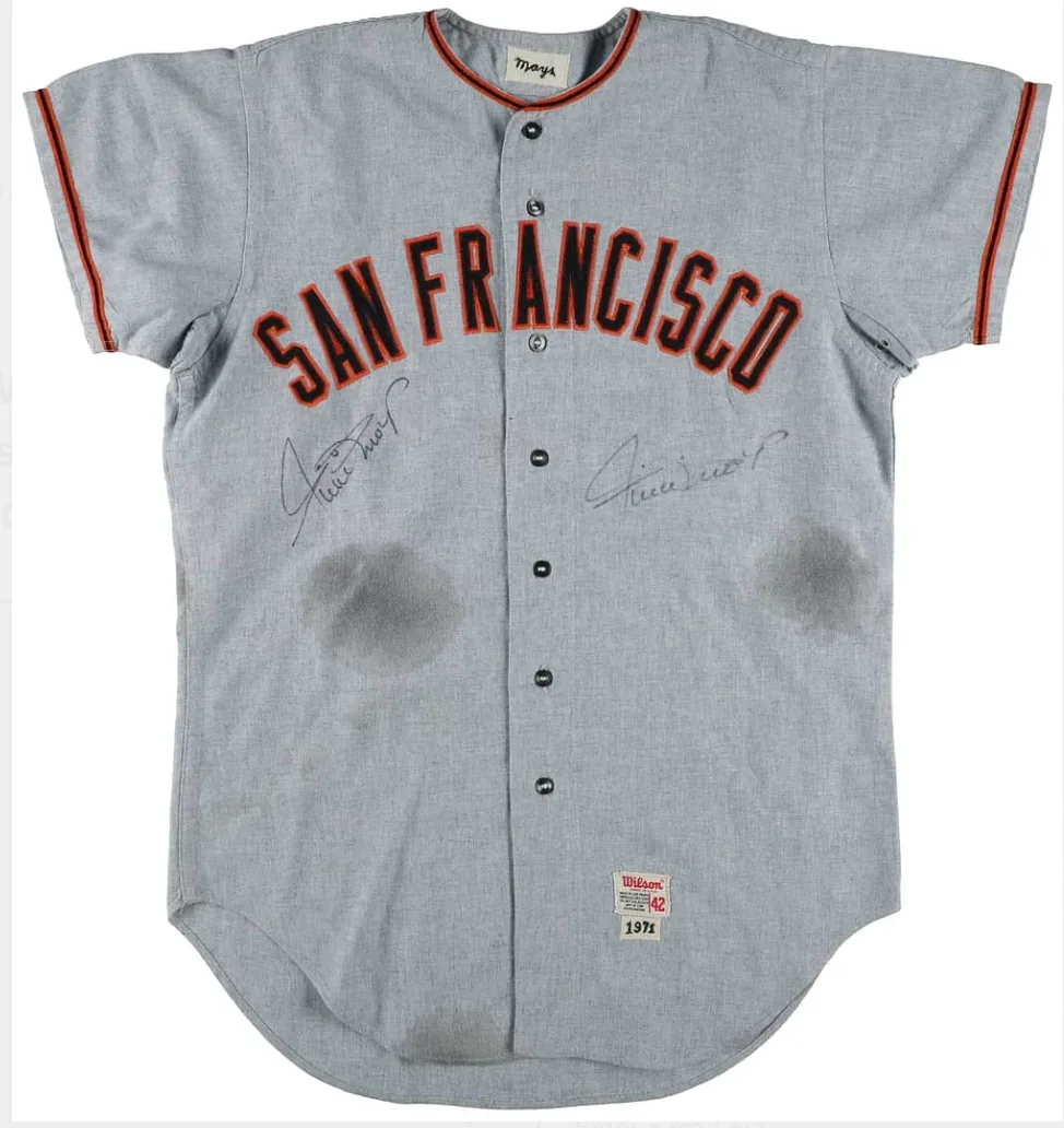 1971 Willie Mays game-worn jersey.