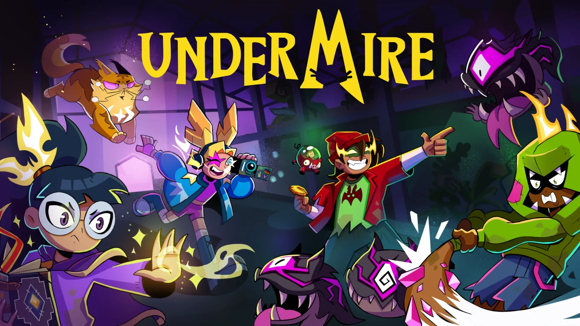 UnderMire key art showing Hannah, Leo, Rawiah and Sam