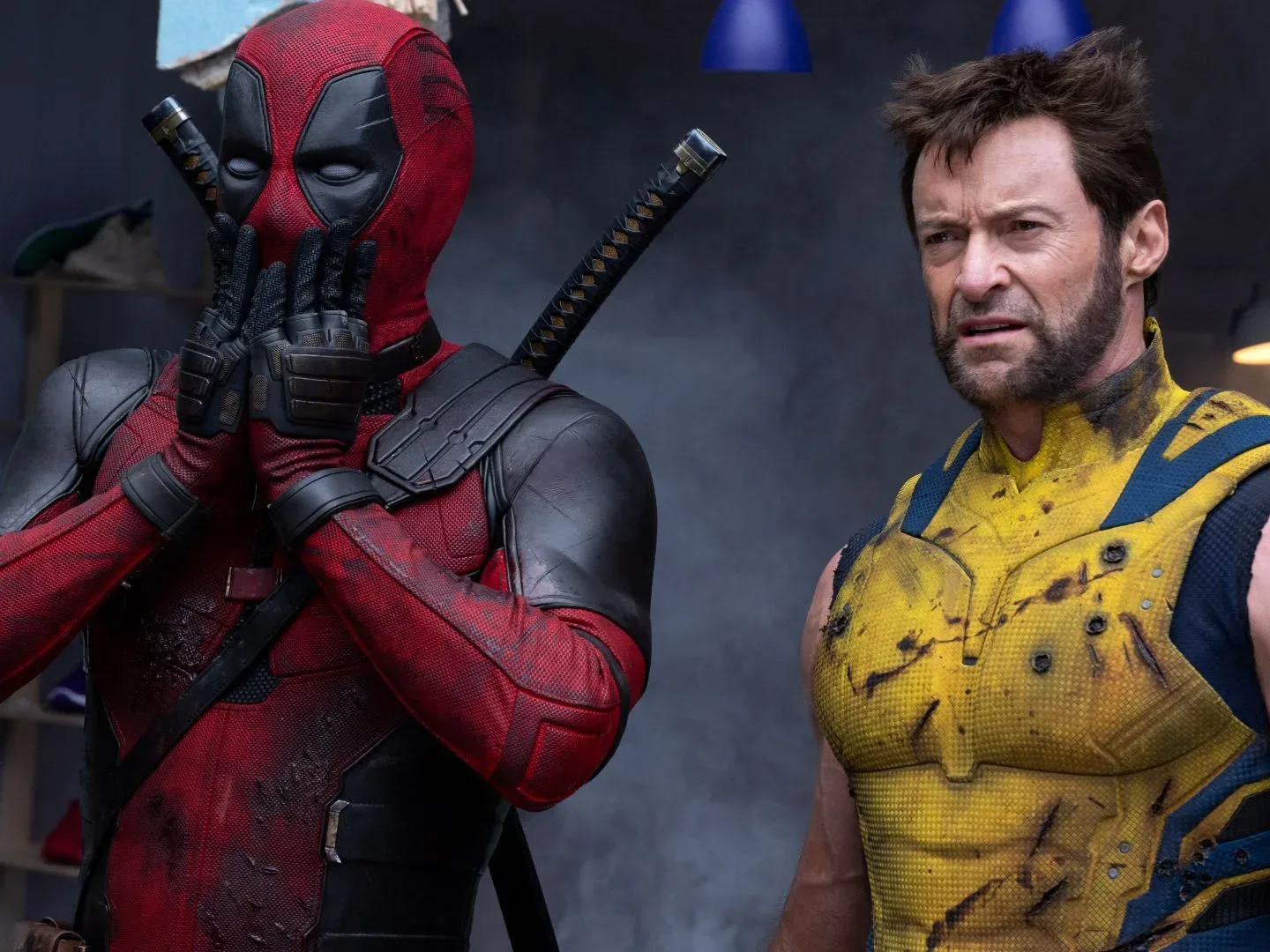 Ryan Reynolds' Deadpool and Hugh Jackman's Wolverine in Deadpool and Wolverine