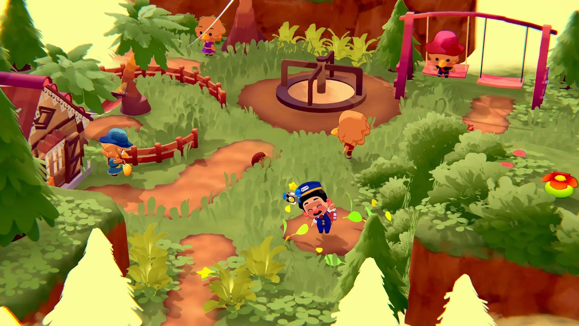 A forest trail in MAFATE’s Cirque de Mafate-inspired world