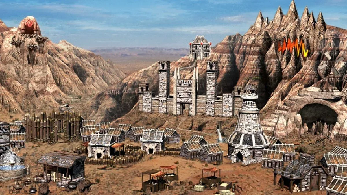 A fortress in Heroes of Might and Magic 3
